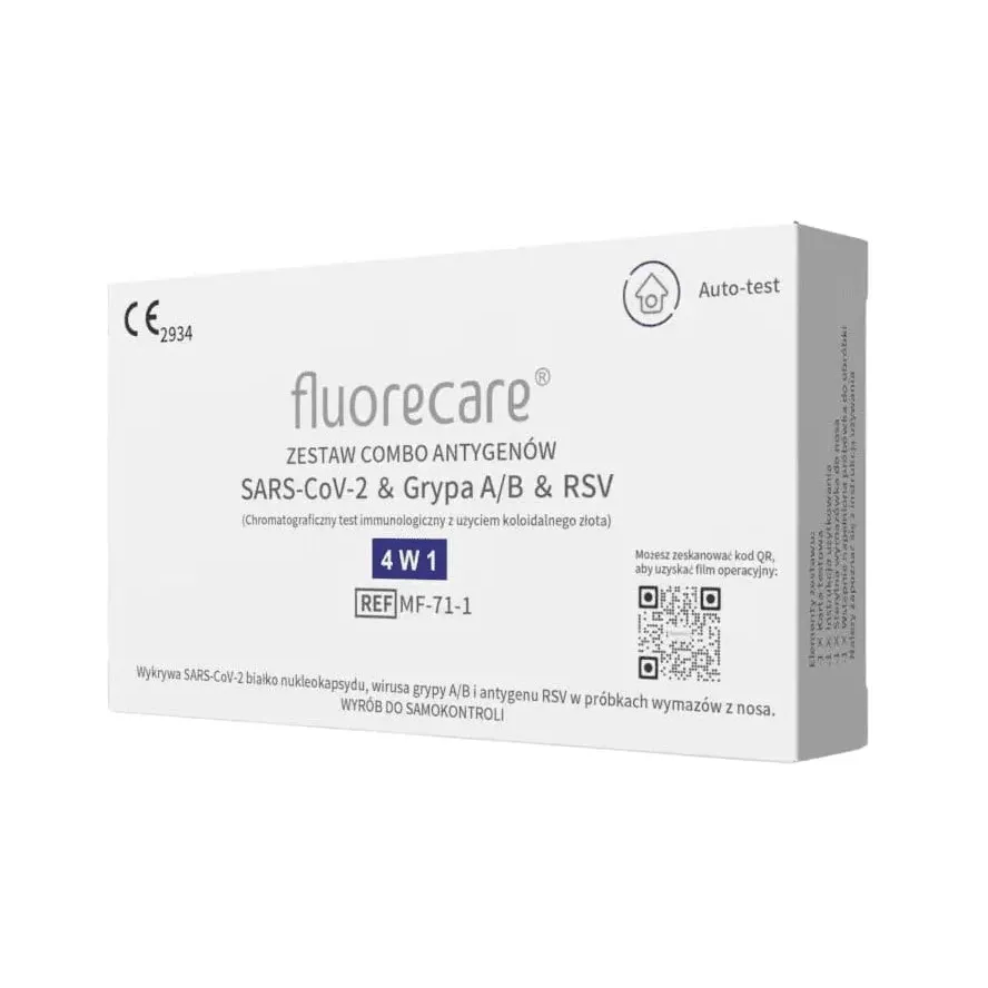 TEST FLUORECARE COMBO 4w1 SARS-CoV-2 & GRYPA A/B & RSV ANTYGEN COMBO 1 sztuka