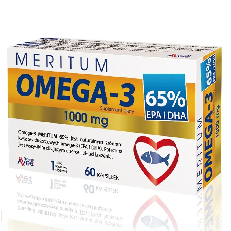 Omega-3 MERITUM 1000 mg 65% EPA I DHA 60 kapsułek