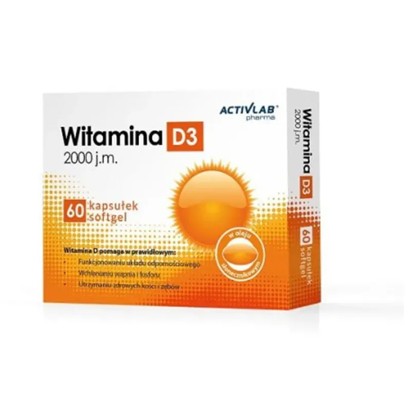 WITAMINA D3 2000 IU 60 kapsułek softgel