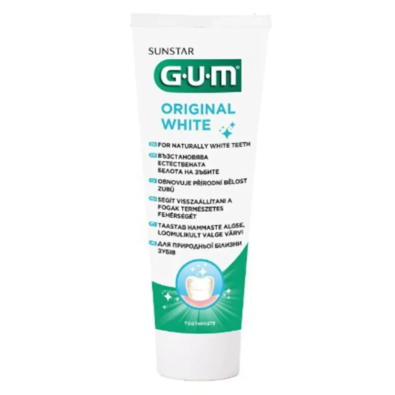 SUNSTAR GUM ORIGINAL WHITE PASTA DO ZĘBÓW 75 ml