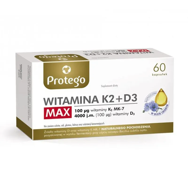 PROTEGO WITAMINA K2+D3 60 kapsułek