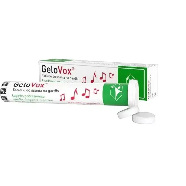 GELOVOX SMAK WIŚNIOWO-MENTOLOWY 20 tabletek do ssania