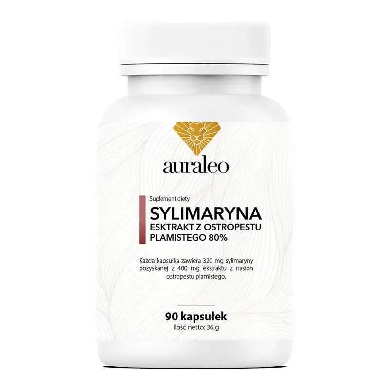 AURALEO SYLIMARYNA – EKSTRAKT Z OSTROPESTU PLAMISTEGO 80% 90 kapsułek