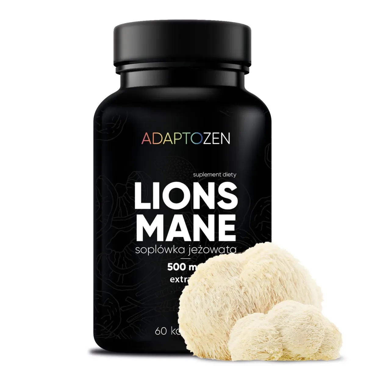 ADAPTOZEN LION'S MANE EKSTRAKT Z SOPLÓWKI JEŻOWATEJ 60 kapsułek