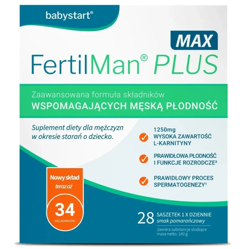 FERTILMAN PLUS MAX 28 saszetek o smaku pomarańczowym