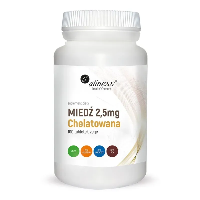 ALINESS MIEDŹ CHELATOWANA 2,5 mg 100 tabletek