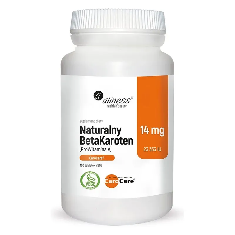 ALINESS NATURALNY BETAKAROTEN 14 mg (PROWITAMINA A) 100 tabletek