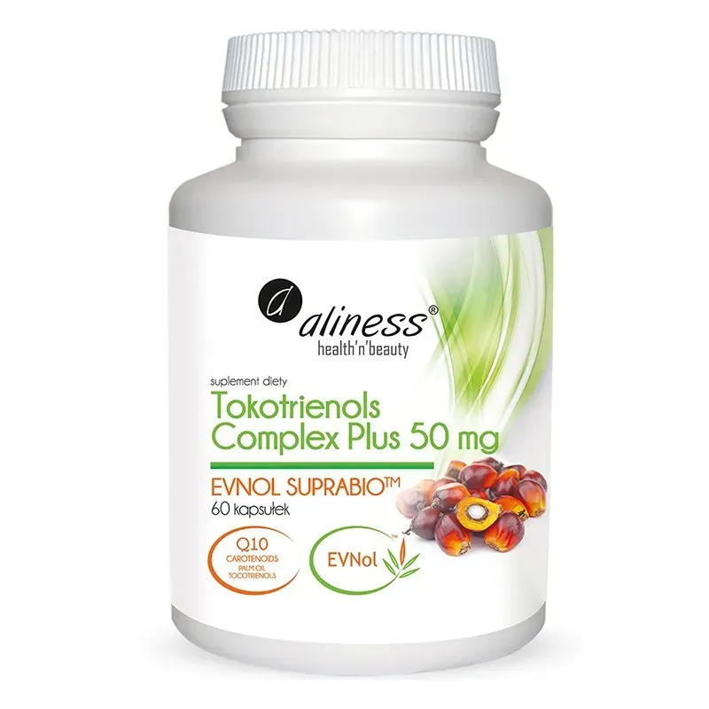 ALINESS TOKOTRIENOLS COMPLEX PLUS 50 mg EVNOL SUPRABIO (WITAMINA E) 60 kapsułek