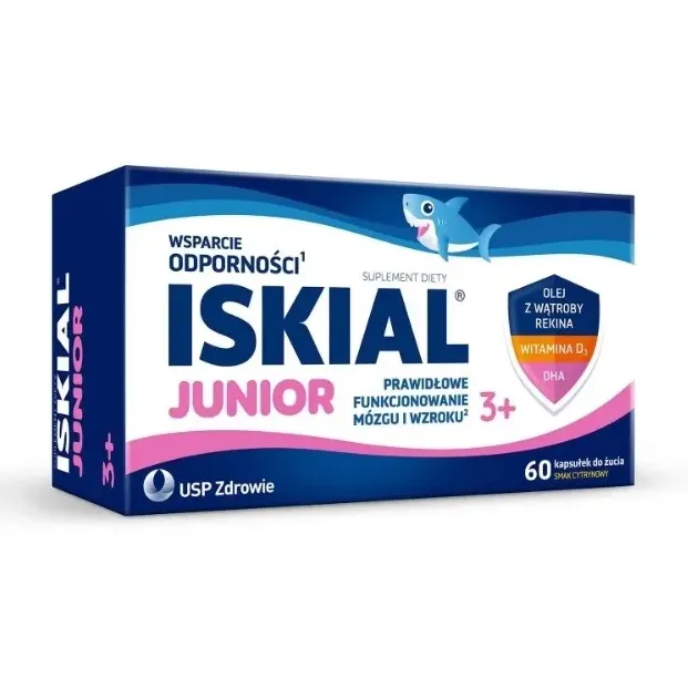 ISKIAL JUNIOR 3+ 60 kapsułek do żucia DW: 2025/08/24