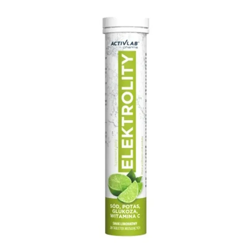 ELEKTROLITY O SMAKU LIMONKOWYM 20 tabletek musujących
