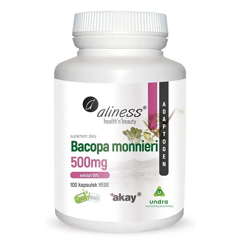 ALINESS BACOPA MONNIERI EXTRACT 50% 500 mg 100 kapsułek