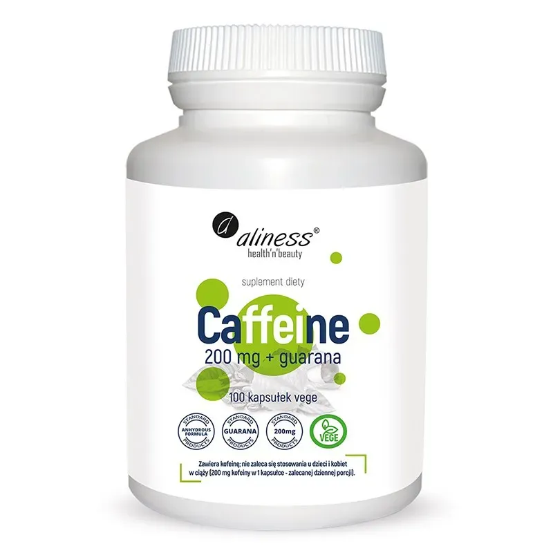 ALINESS CAFFEINE 200 mg + guarana 100 kapsułek