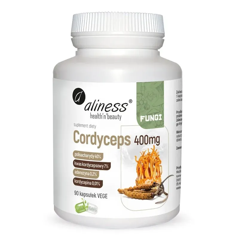 ALINESS CORDYCEPS (MACZUŻNIK CHIŃSKI) 40/7/0,2/0,01 400 mg 90 kapsułek
