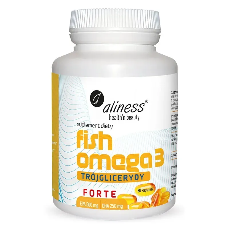 ALINESS FISH OMEGA 3 FORTE TRÓJGLICERYDY 500/250 mg 60 kapsułek
