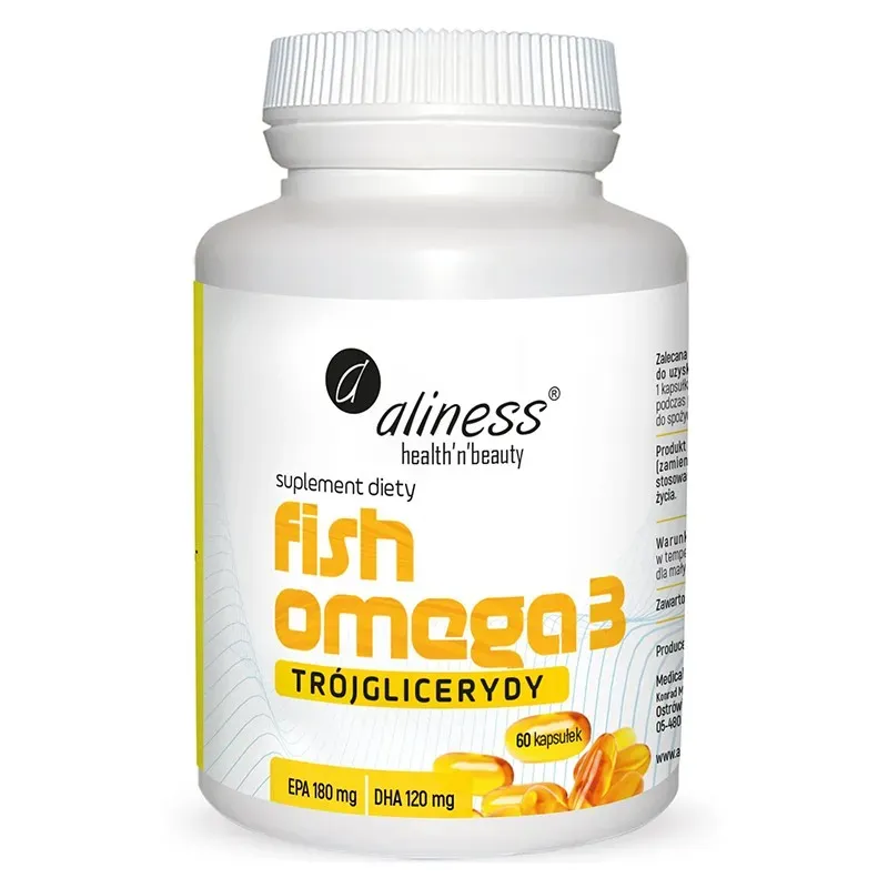 ALINESS FISH OMEGA 3 TRÓJGLICERYDY 180/120 mg 60 kapsułek