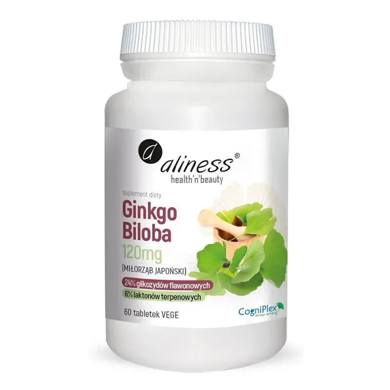 ALINESS GINKGO BILOBA (MIŁORZĄB JAPOŃSKI) 120 mg 60 tabletek