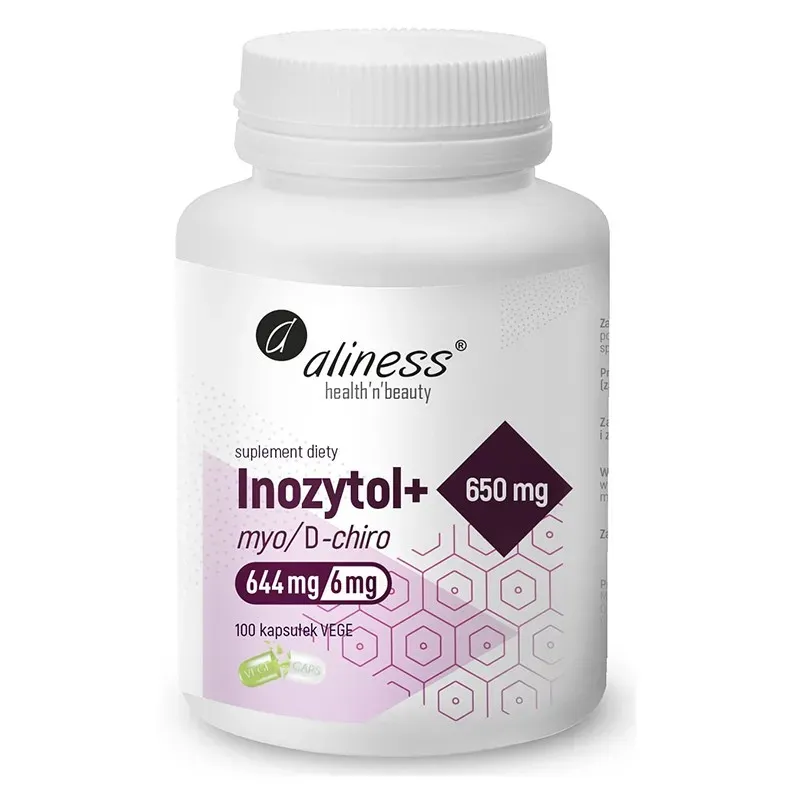 INOZYTOL MYO/D-CHIRO 650 mg + B6 100 kapsułek
