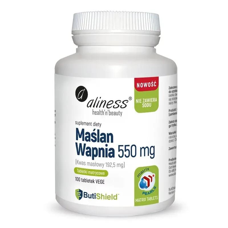 ALINESS MAŚLAN WAPNIA 550 mg (BEZ SODU) 100 tabletek
