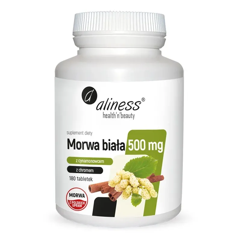 ALINESS MORWA BIAŁA 4:1 Z CYNAMONOWCEM I CHROMEM 500 mg 180 tabletek