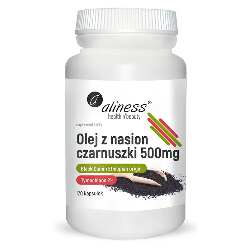 ALINESS OLEJ Z NASION CZARNUSZKI 2% 500 mg 120 kapsułek