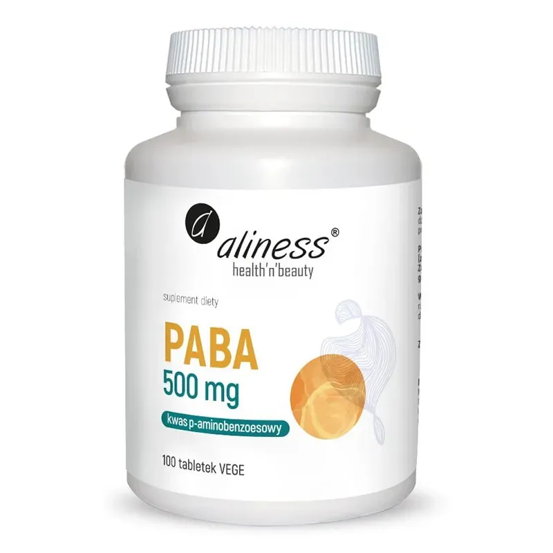 ALINESS PABA (KWAS P-AMINOBENZOESOWY) 500 mg 100 tabletek