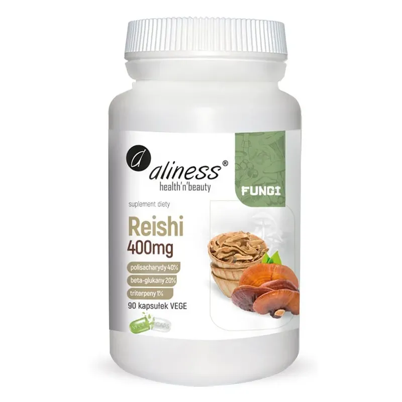 ALINESS REISHI EKSTRAKT OWOCNIKI (LAKOWNICA ŻÓŁTAWA) 40/20/1 400 mg 90 kapsułek