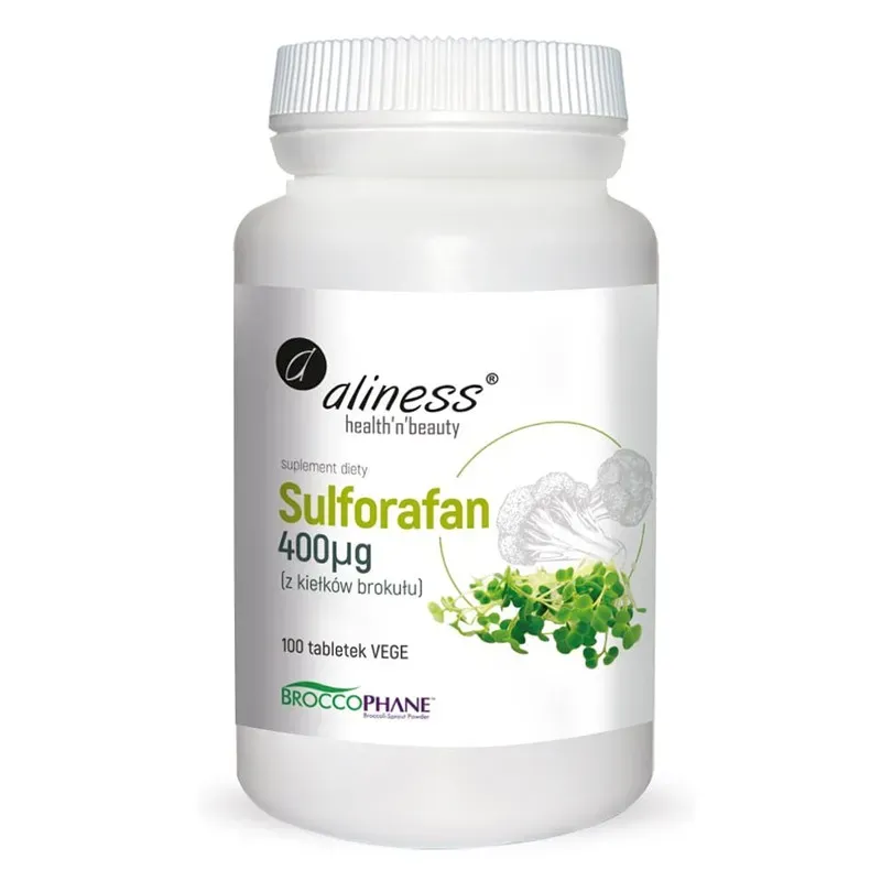 ALINESS SULFORAFAN Z KIEŁKÓW BROKUŁU 400 µg 100 tabletek