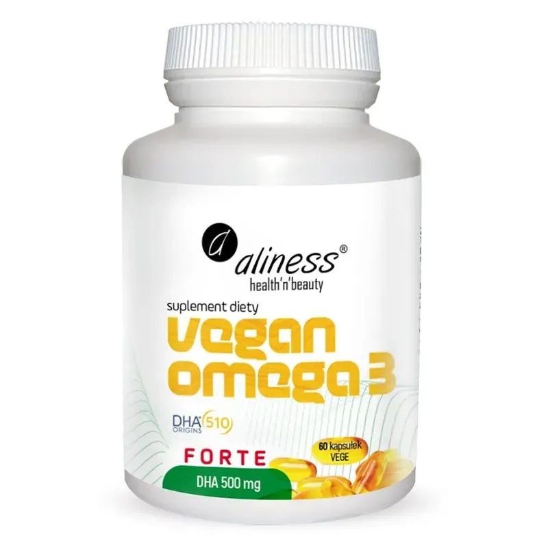 ALINESS VEGAN OMEGA 3 FORTE DHA 500 mg 60 kapsułek