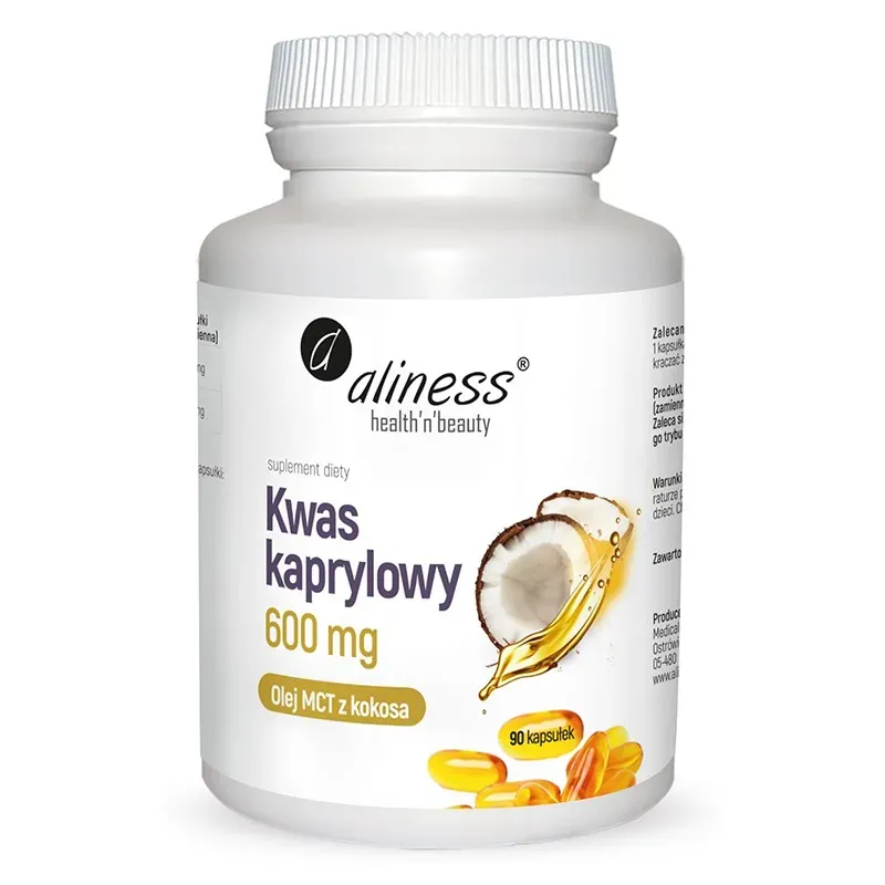 ALINESS KWAS KAPRYLOWY (60% C8) 600 mg 90 kapsułek
