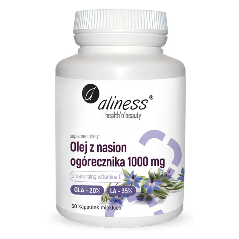 ALINESS OLEJ Z NASION OGÓRECZNIKA 20%/ 35% 1000 mg 60 kapsułek