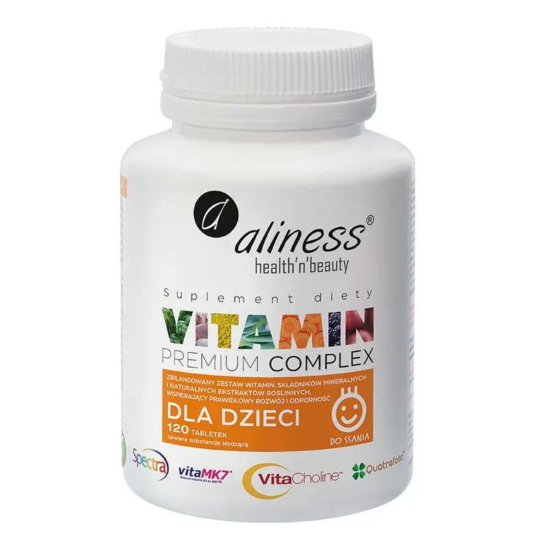 ALINESS PREMIUM VITAMIN COMPLEX DLA DZIECI 120 tabletek do ssania