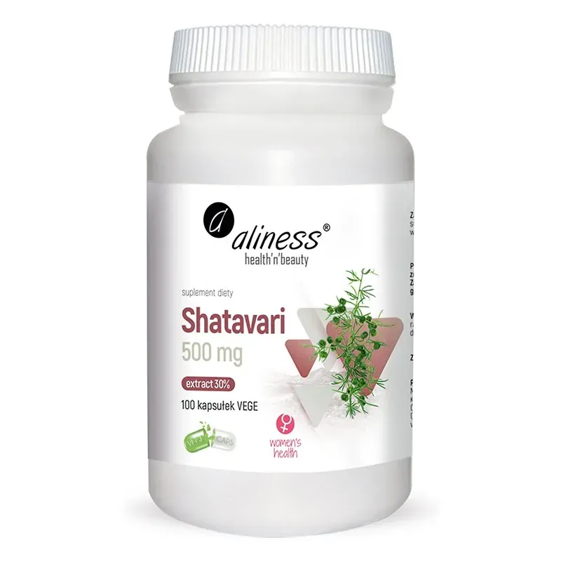 ALINESS SHATAVARI EKSTRAKT 30% 500 mg 100 kapsułek