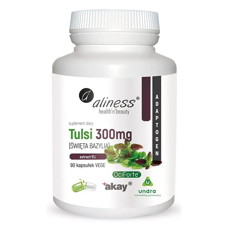 ALINESS TULSI (ŚWIĘTA BAZYLIA) EXTRACT 5% 300 mg 90 kapsułek