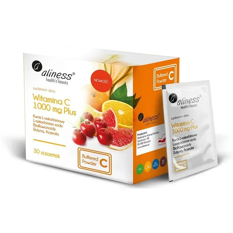 ALINESS WITAMINA C 1000 mg PLUS BIOFLAWONOIDY, RUTYNA, ACEROLA 30 saszetek