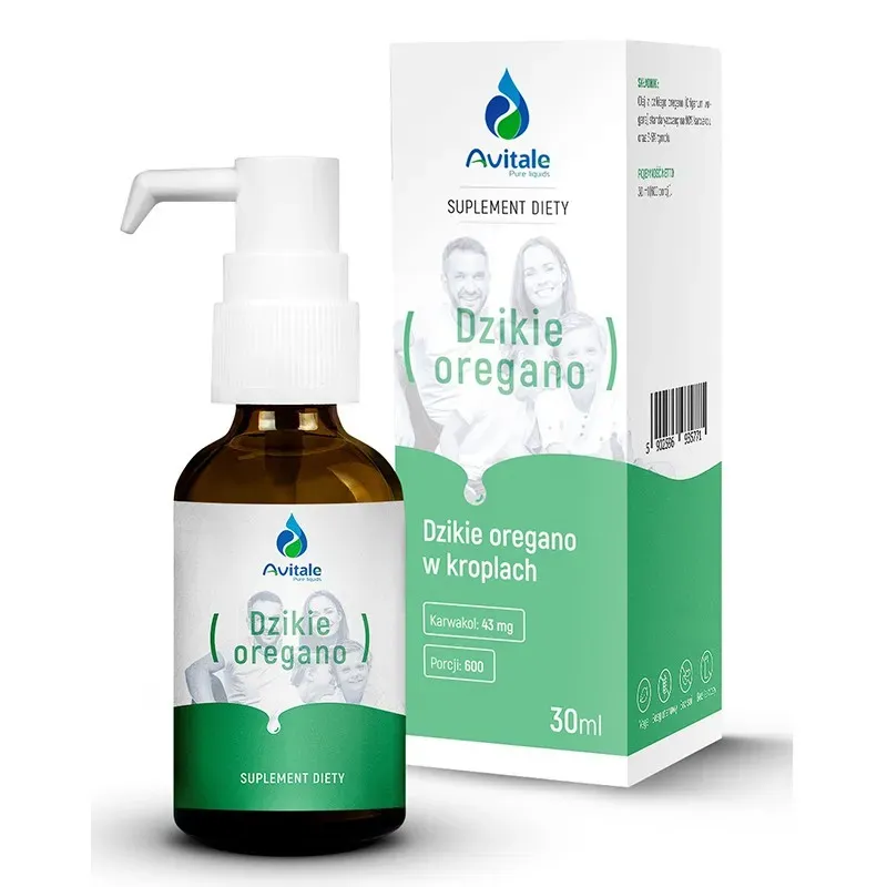 AVITALE DZIKIE OREGANO 100% NATURALNY OLEJ 90% NATURALNEGO KARWAKROLU 30 ml
