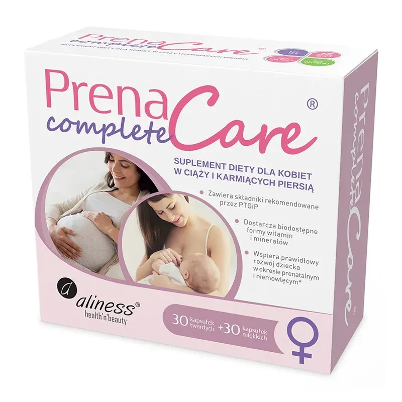 ALINESS PRENACARE COMPLETE DLA KOBIET W CIĄŻY I KARMIĄCYCH 60 kapsułek (30 kapsułek twardych + 30 kapsułek miękki