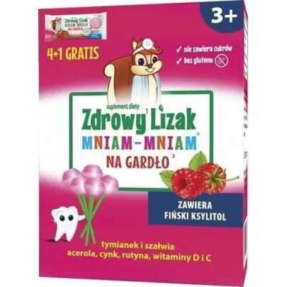 ZDROWY LIZAK MNIAM-MNIAM NA GARDŁO 5szt