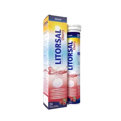 LITORSAL CHERRY 24 tabletki musujące o smaku wiśniowym