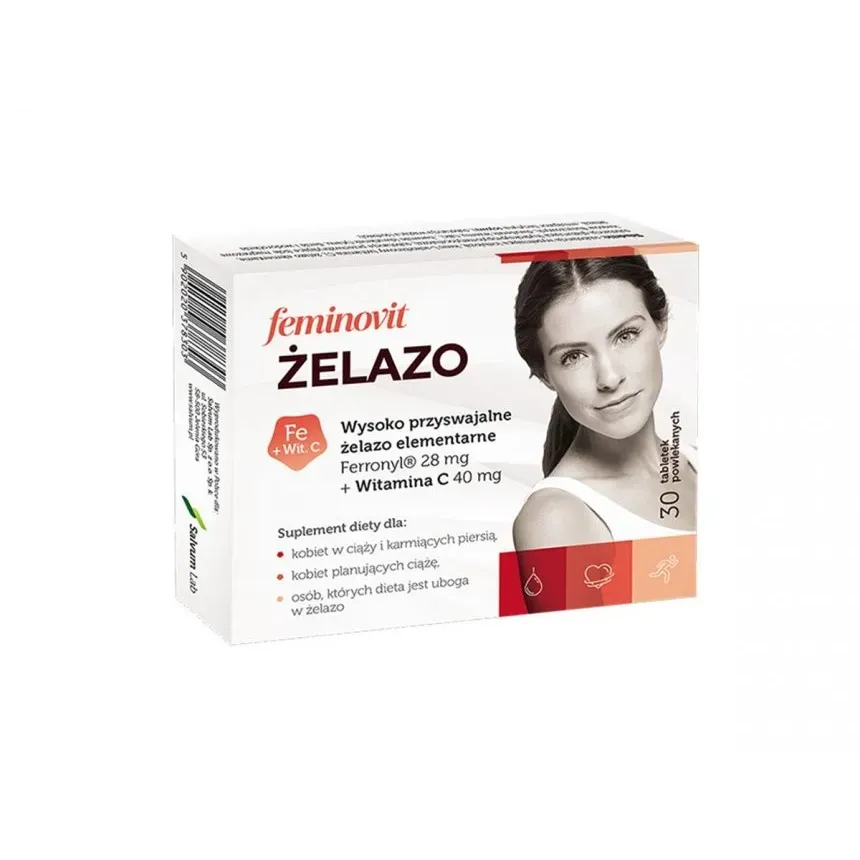 FEMINOVIT ŻELAZO 30 tabletek