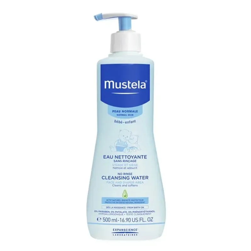 MUSTELA BEBE WODA OCZYSZCZAJĄCA BEZ SPŁUKIWANIA Z ORGANICZNYM AWOKADO 500 ml