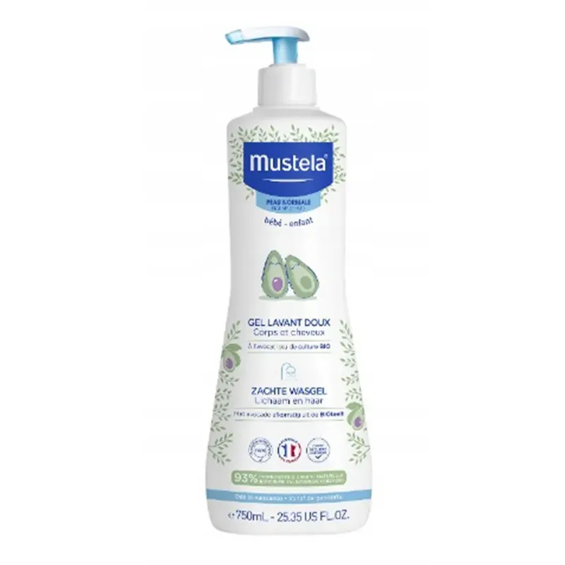 MUSTELA BEBE DELIKATNY ŻEL DO MYCIA Z ORGANICZNYM AWOKADO 750 ml