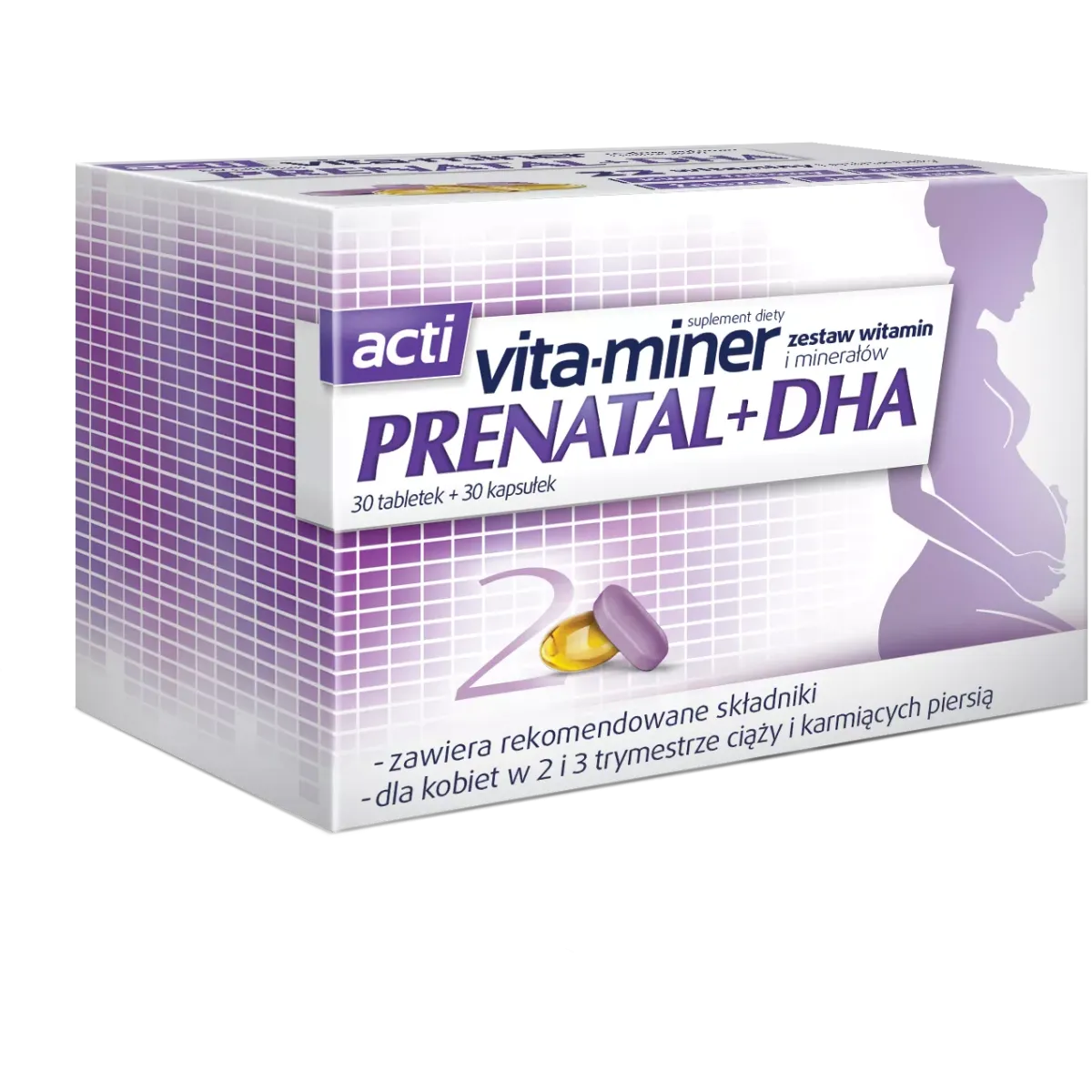 ACTI VITA-MINER PRENATAL + DHA 30 tabletek + 30 kapsułek