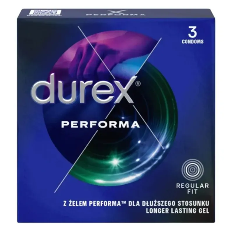 DUREX PERFORMA REGULAR FIT PREZERWATYWY LATEKSOWE 3 sztuki
